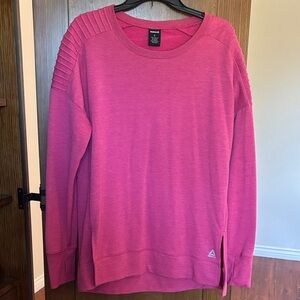 Reebok Women's Fuchsia Crew Neck Sweater